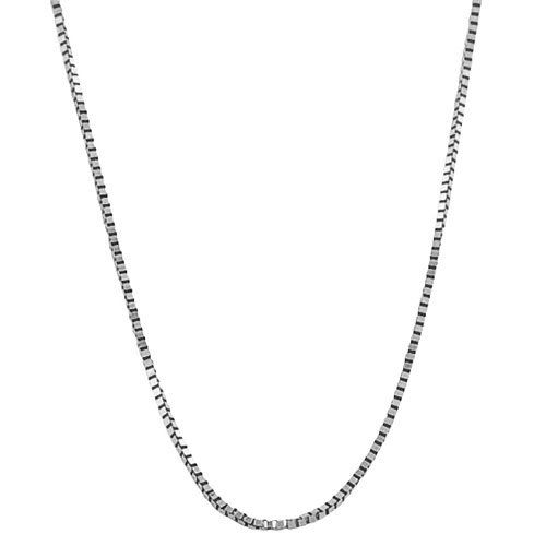 10 Karat White Gold Venetian Box Chain (0.6 mm Thick, 16 inch)