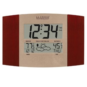 La Crosse Technology WS-8157U-CH-IT Atomic Clock with Outdoor Temperature and Weather Forecast