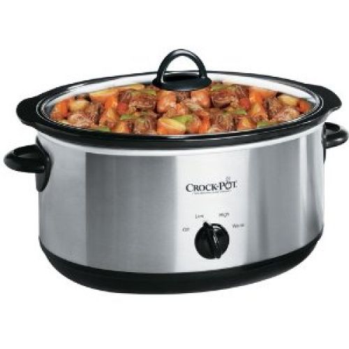 Crock-Pot SCV700SS 7-Quart Oval Manual Slow Cooker, Stainless Steel