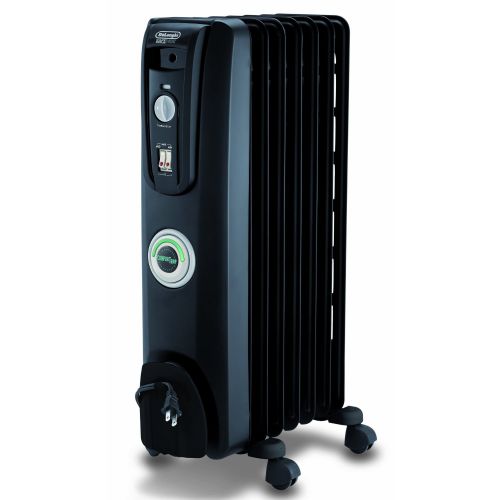 DeLonghi EW7707CB Oil-Filled Portable Radiator with ComforTemp Technology, Black