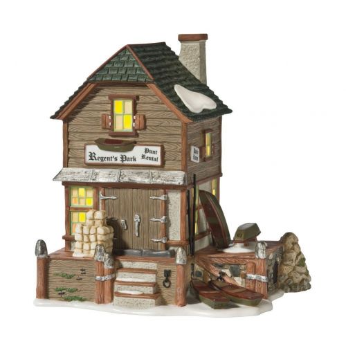 Department 56 Dickens' Village Regent's Park Punt Rental Lit House