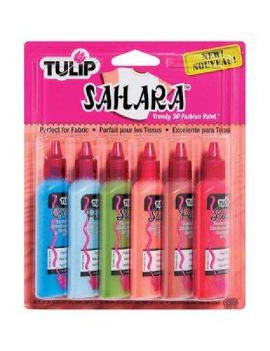 Tulip 3D Fashion Paint 1-1/4 Ounces 6/Pkg-Sahara