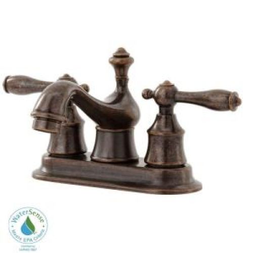 Pegasus Estates 4 in. 2-Handle Low-Arc Spout Bathroom Faucet in Heritage Bronze