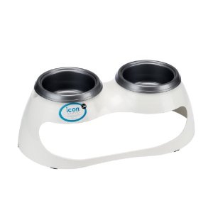 JW Pet Company icon Curve Elevated Feeder Dog Bowl, Medium/Large (Colors Vary)