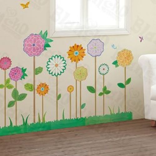 Garden Flowers - Large Wall Decals Stickers Appliques Home Decor