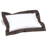 Pinzon Hotel Banded 100-Percent Egyptian Cotton Sateen 12-By-16-Inch Boudoir Sham, Espresso