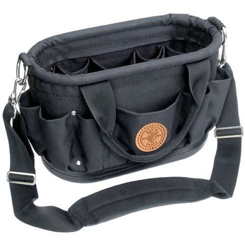 Klein Tool 58888 12-Pocket Tool Tote with Shoulder Strap, Black Polyester