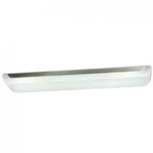 Brushed Nickel Finish Diner 4 Ft. Linear 3 Light Fluorescent Flush Mount