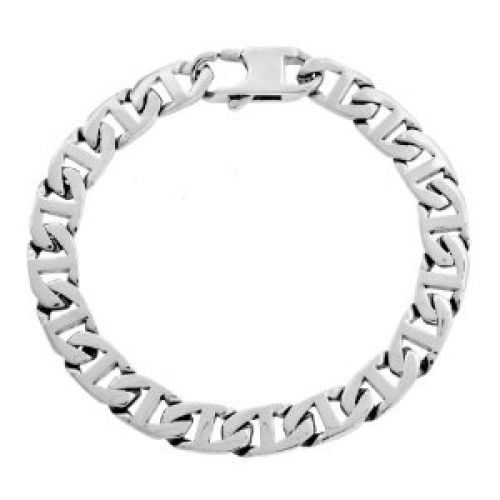 Men's Stainless Steel Marine Link Bracelet, 9"