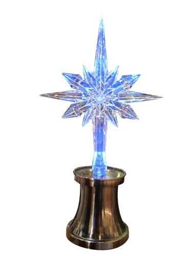 GKI Bethlehem Lighting LED White Pulsing Reflections Bethlehem Star Christmas Table Topper, Battery-Operated