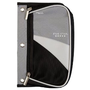 Five Star Xpanz Zipper Pencil Pouch, Grey (50518)