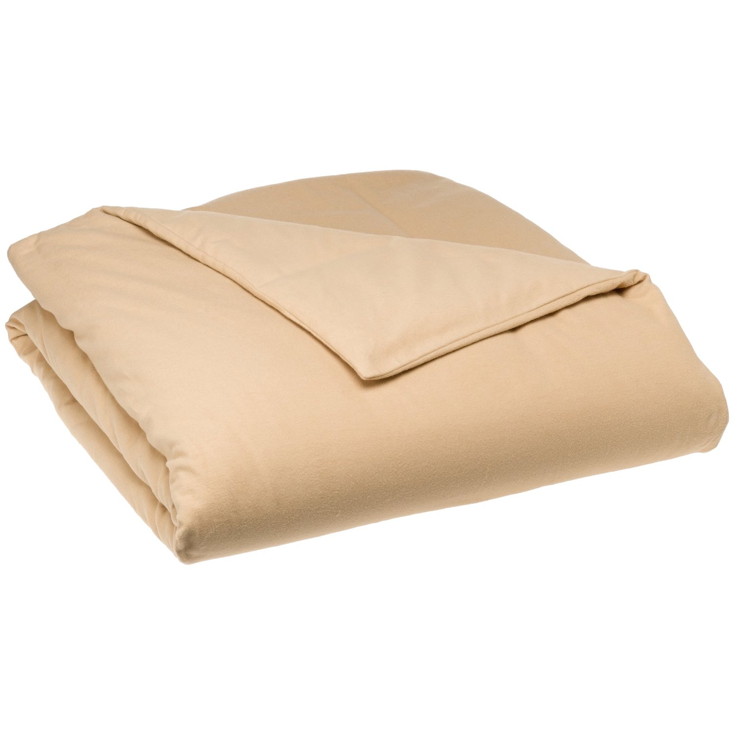 Pinzon 160-Gram Solid Cotton Flannel Full/Queen Duvet Cover, Camel