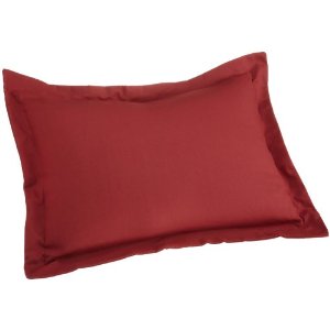 Logan Solid Color Standard Pillow Sham, Red