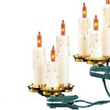 Kurt Adler 15-Light Triple Candle Light Set with Ivory Candle Shaft