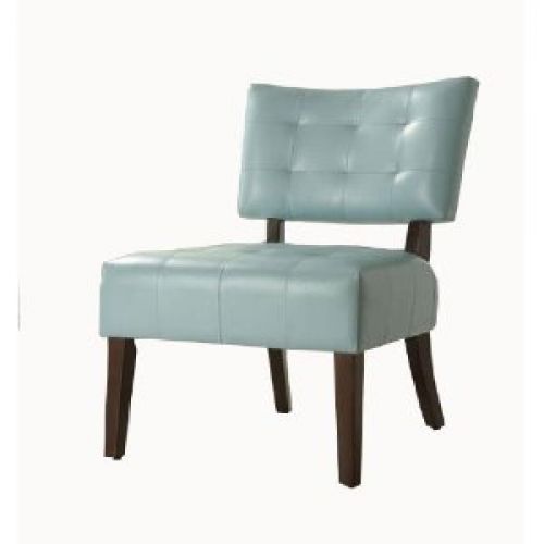 Homelegance Warner Faux Leather Accent Chair, Sky Blue