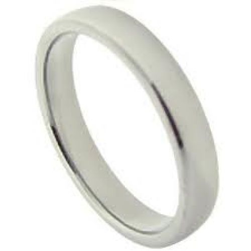 Silver Plated Stainless Steel Ring Size 7