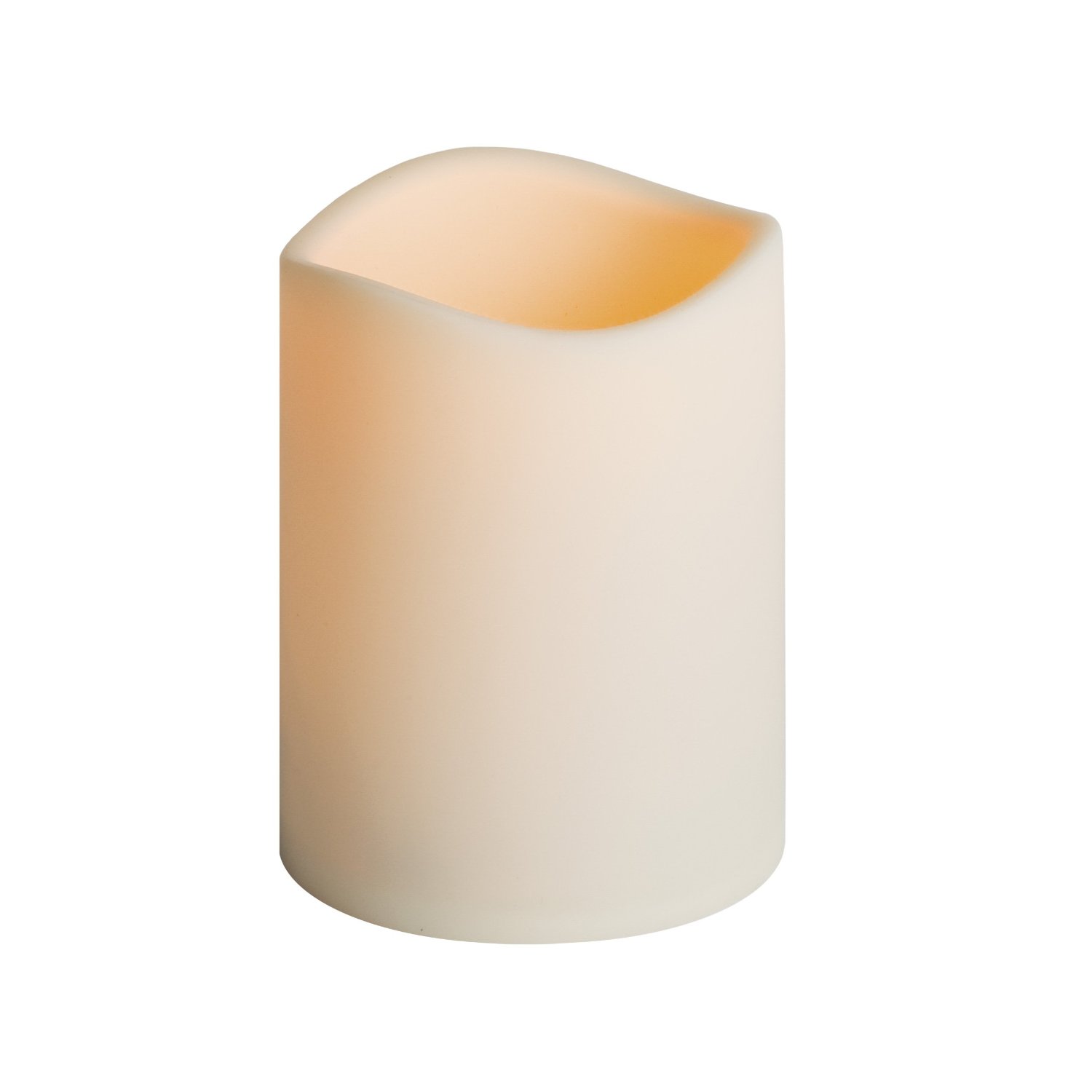 Everlasting Glow Indoor Outdoor Flameless Candle with Timer, Bisque, 6-Inch Tall by 4-1/2-Inch Diameter