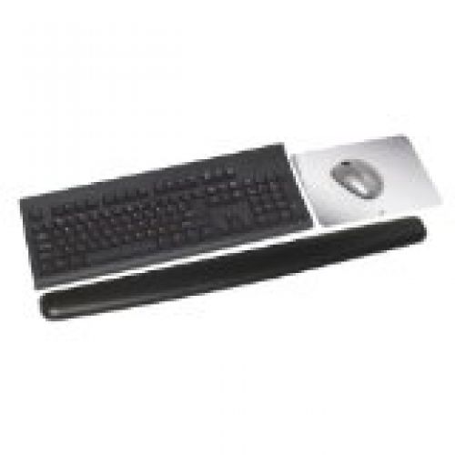 3M Gel Wrist Rest, Black Leatherette, 25 Inch Length, Antimicrobial Product Protection (WR340LE)